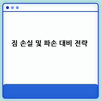 짐 손실 및 파손 대비 전략