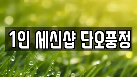 1인 세신샵 단오풍정