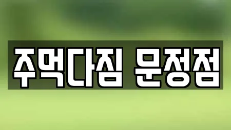 주먹다짐 문정점