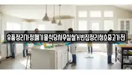 유품정리가정폐기물식당사무실철거빈집정리청소중고가전