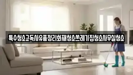 특수청소고독사유품정리화재청소쓰레기집청소사무실청소