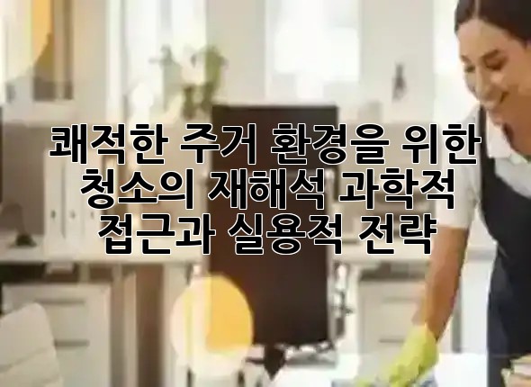 쾌적한 주거 환경을 위한 청소의 재해석: 과학적 접근과 실용적 전략 💡 쾌적한 주거 환경을 위한 청소의 재해석: 과학적 접근과 실용적 전략 💡
