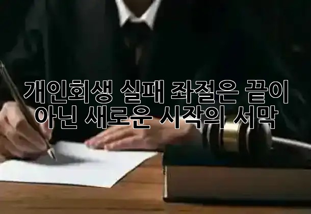 개인회생 실패, 좌절은 끝이 아닌 새로운 시작의 서막 🚀