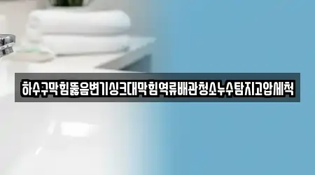 하수구막힘뚫음변기싱크대막힘역류배관청소누수탐지고압세척