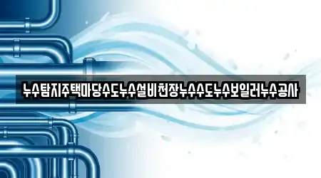 누수탐지주택마당수도누수설비천장누수수도누수보일러누수공사