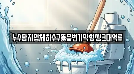 누수탐지업체하수구뚫음변기막힘씽크대역류