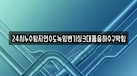 24시누수탐지언수도녹임변기싱크대뚫음하수구막힘