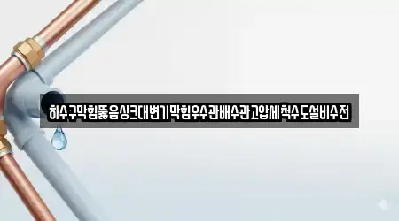 하수구막힘뚫음싱크대변기막힘우수관배수관고압세척수도설비수전