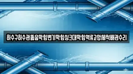 하수구하수관뚫음막힘변기막힘싱크대막힘역류고압세척배관수리