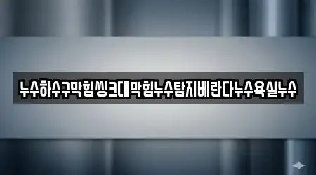 누수하수구막힘씽크대막힘누수탐지베란다누수욕실누수