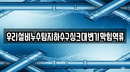 우리설비누수탐지하수구싱크대변기막힘역류