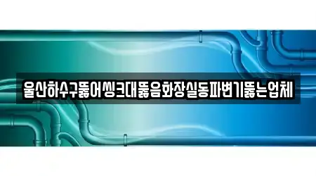 울산하수구뚫어씽크대뚫음화장실동파변기뚫는업체