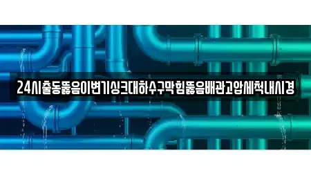 24시출동뚫음이변기싱크대하수구막힘뚫음배관고압세척내시경