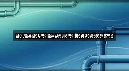 하수구뚫음하수도막힘뚫는곳정화조막힘횡주관오주관청소맨홀역류
