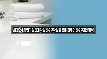 최강24시변기싱크대막힘하수구막힘뚫음배관뚜러하수구고압세척