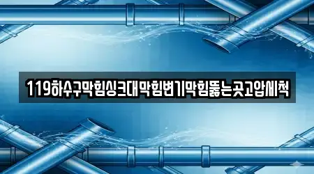 119하수구막힘싱크대막힘변기막힘뚫는곳고압세척