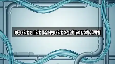 싱크대막힘변기막힘뚫음세면대막힘수전교체누수방수하수구막힘