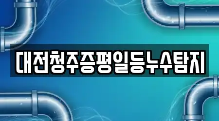대전청주증평일등누수탐지