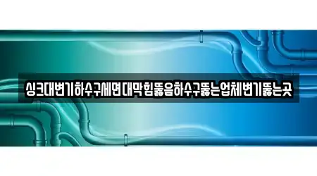 싱크대변기하수구세면대막힘뚫음하수구뚫는업체변기뚫는곳