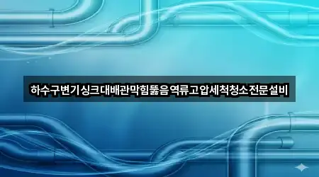 하수구변기싱크대배관막힘뚫음역류고압세척청소전문설비