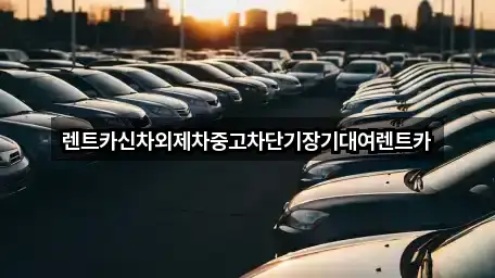 중구 다동 장기렌트카 필수 정보 2곳