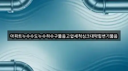 아파트누수수도누수하수구뚫음고압세척싱크대막힘변기뚫음