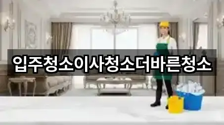 입주청소이사청소더바른청소