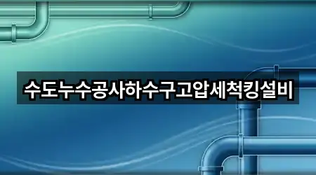 수도누수공사하수구고압세척킹설비