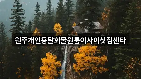 원주개인용달화물원룸이사이삿짐센타