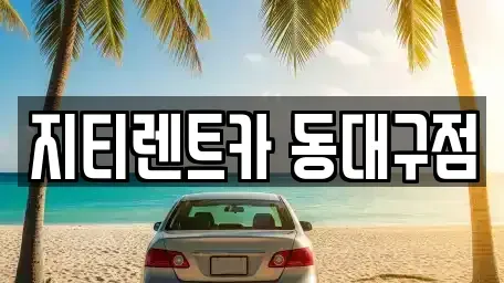 대구광역시 동구 신평동 렌트카 전문 지티렌트카 동대구점