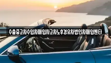 대전광역시 중구 어남동 중고차 전문 수출중고차수입차매입사고차노후경유차법인차매입센타