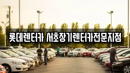 서울 서초구 서초동 장기렌트카 전문 롯데렌터카 서초장기렌터카전문지점