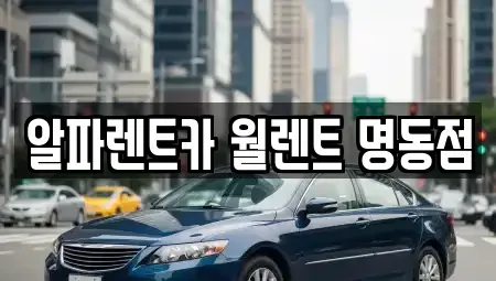 서울 종로구 운니동 렌트카 전문 알파렌트카 월렌트 명동점
