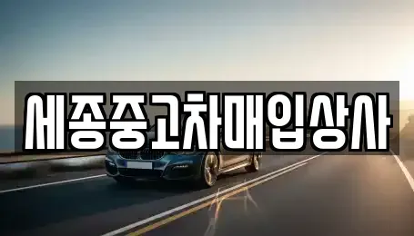 세종 어진동 중고차매입 전문 세종중고차매입상사
