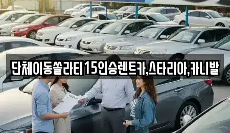 전북 군산시 금광동 렌트카 전문 단체이동쏠라티15인승렌트카,스타리아,카니발