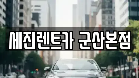 전북특별자치도 군산시 경암동 장기렌트카 전문 세진렌트카 군산본점