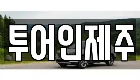 제주 제주시 삼도이동 렌트카 전문 투어인제주