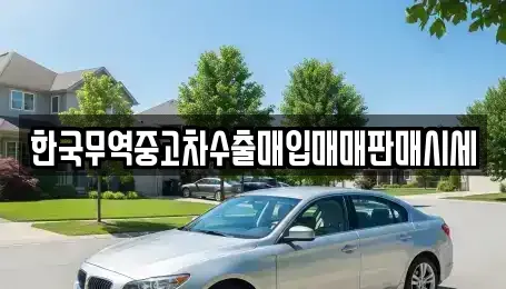 충청남도 천안시 동남구 신방동 중고차매매 전문 한국무역중고차수출매입매매판매시세